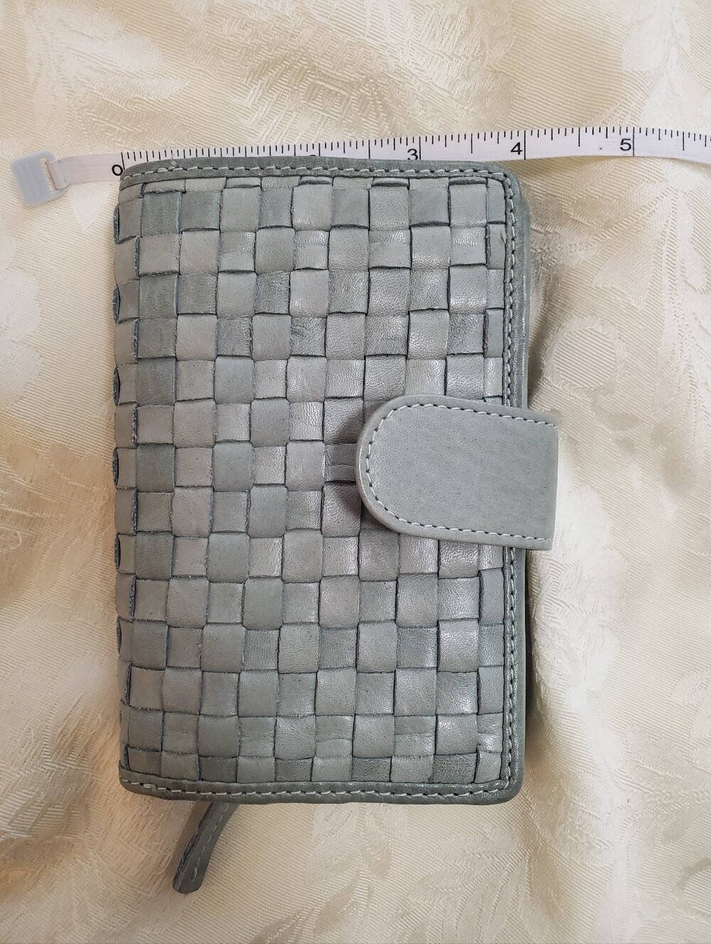 The Sak 100% Leather Women's Woven Leather Meadow Green Wallet Boho OS